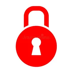 red padlock lock icon vector illustration 200738514